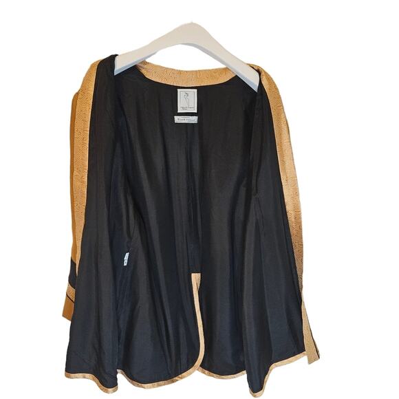 Randi Hilleso Art to wear silk linen lounge jacket. Size M - Picture 5 of 16